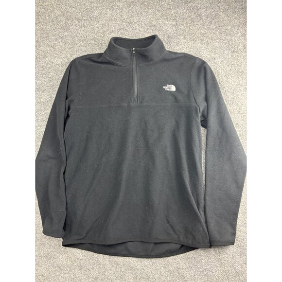 The North Face Fleece Pullover Women's L Black 1/4 Zip Long Sleeve Mock Neck - Picture 1 of 7